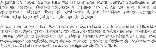 À partir de 1662, Sainte-Tulle